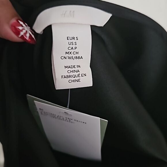 H&M Bow-Front Sleeveless Mini Dress Black Small - Picture 6 of 16